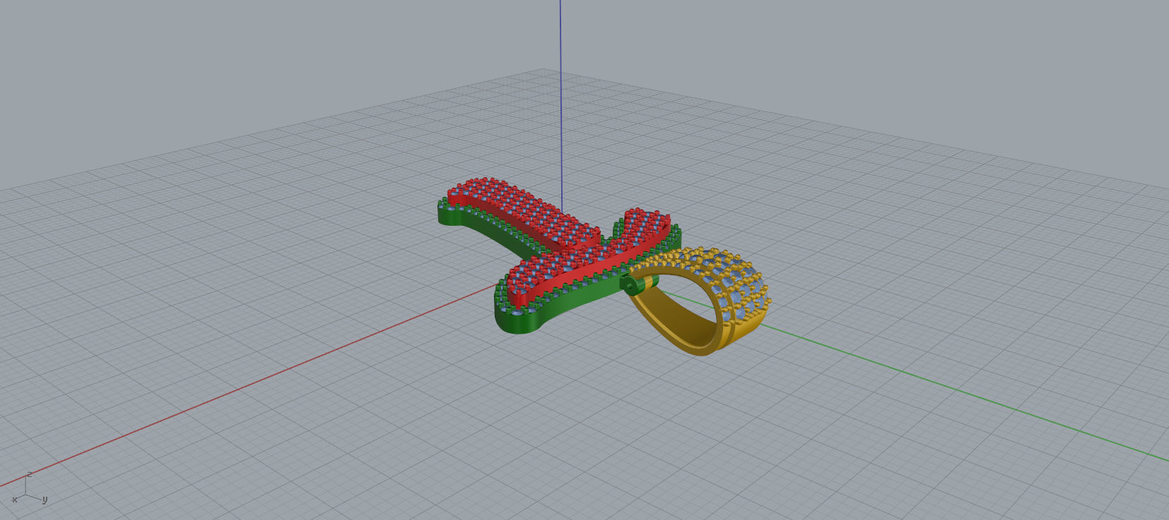 PAVE SETTING LETTER T 3D print model_6