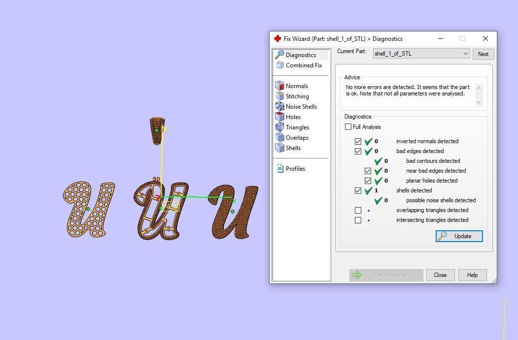 PAVE SETTING LETTER U 3D print model_2