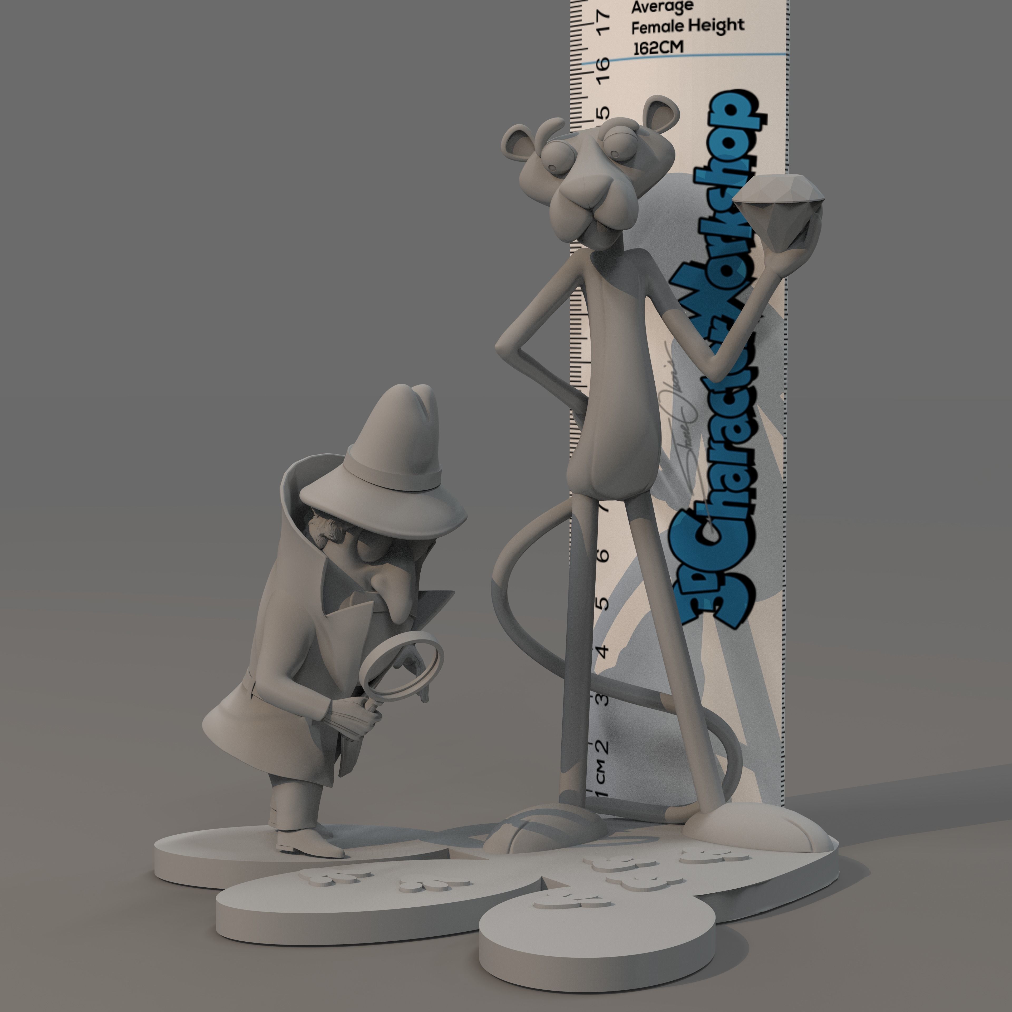  Pink Panther STL 3D model_2