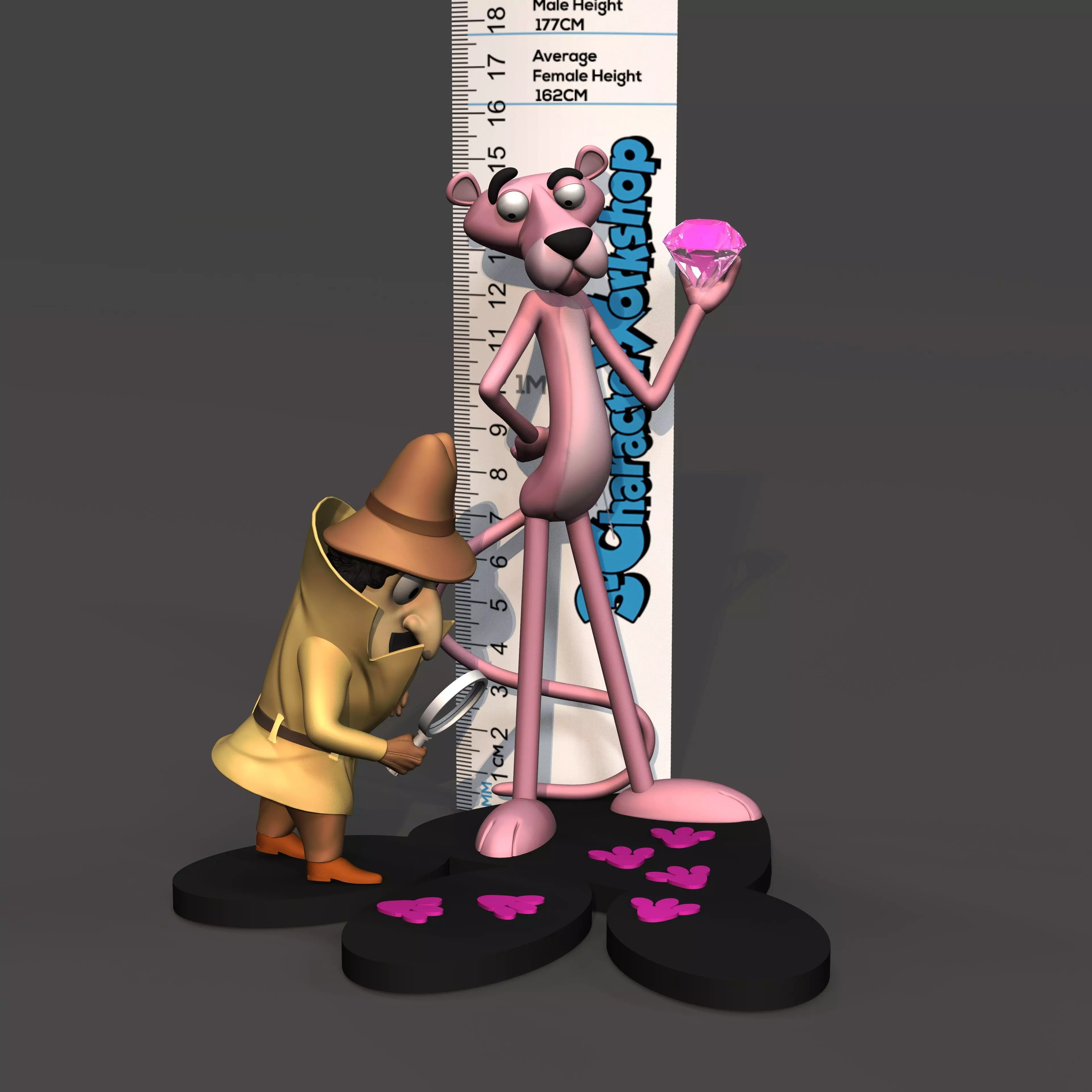  Pink Panther STL 3D model_0