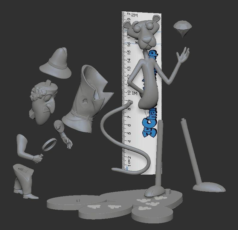  Pink Panther STL 3D model_4