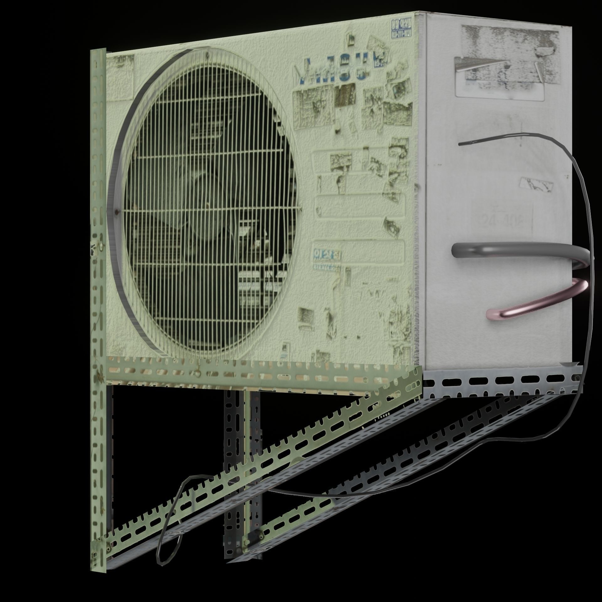 AC Air Conditioner exhaust fan Free 3D model_63
