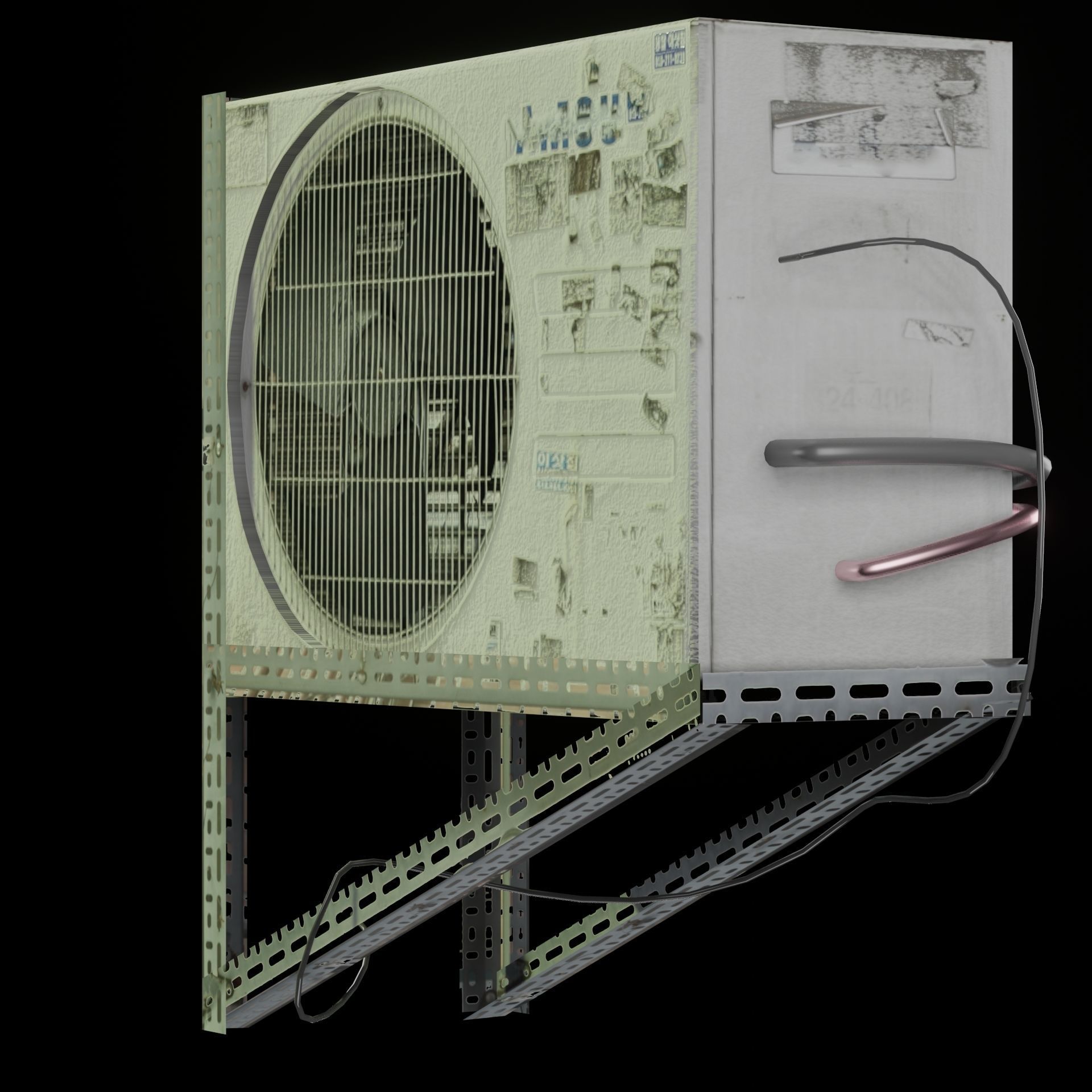 AC Air Conditioner exhaust fan Free 3D model_64