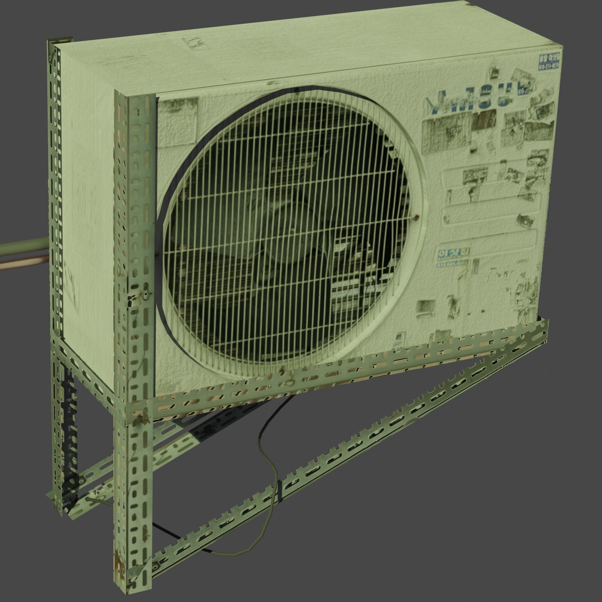 AC Air Conditioner exhaust fan Free 3D model_5