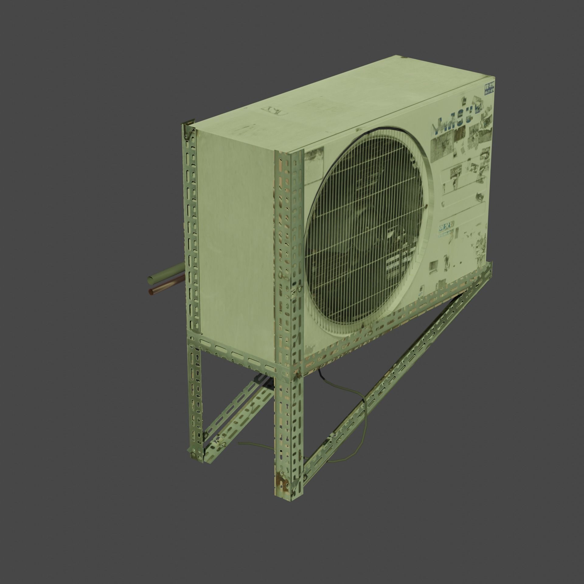 AC Air Conditioner exhaust fan Free 3D model_4