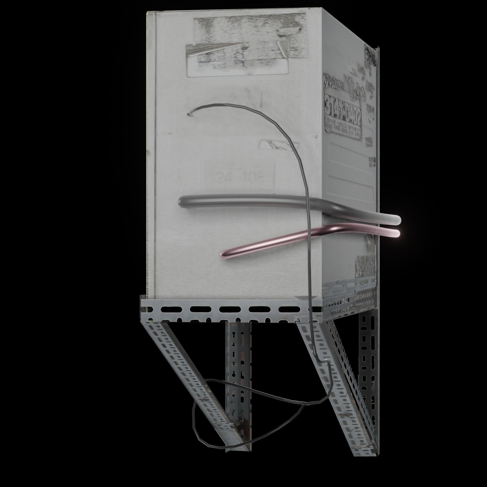 AC Air Conditioner exhaust fan Free 3D model_50