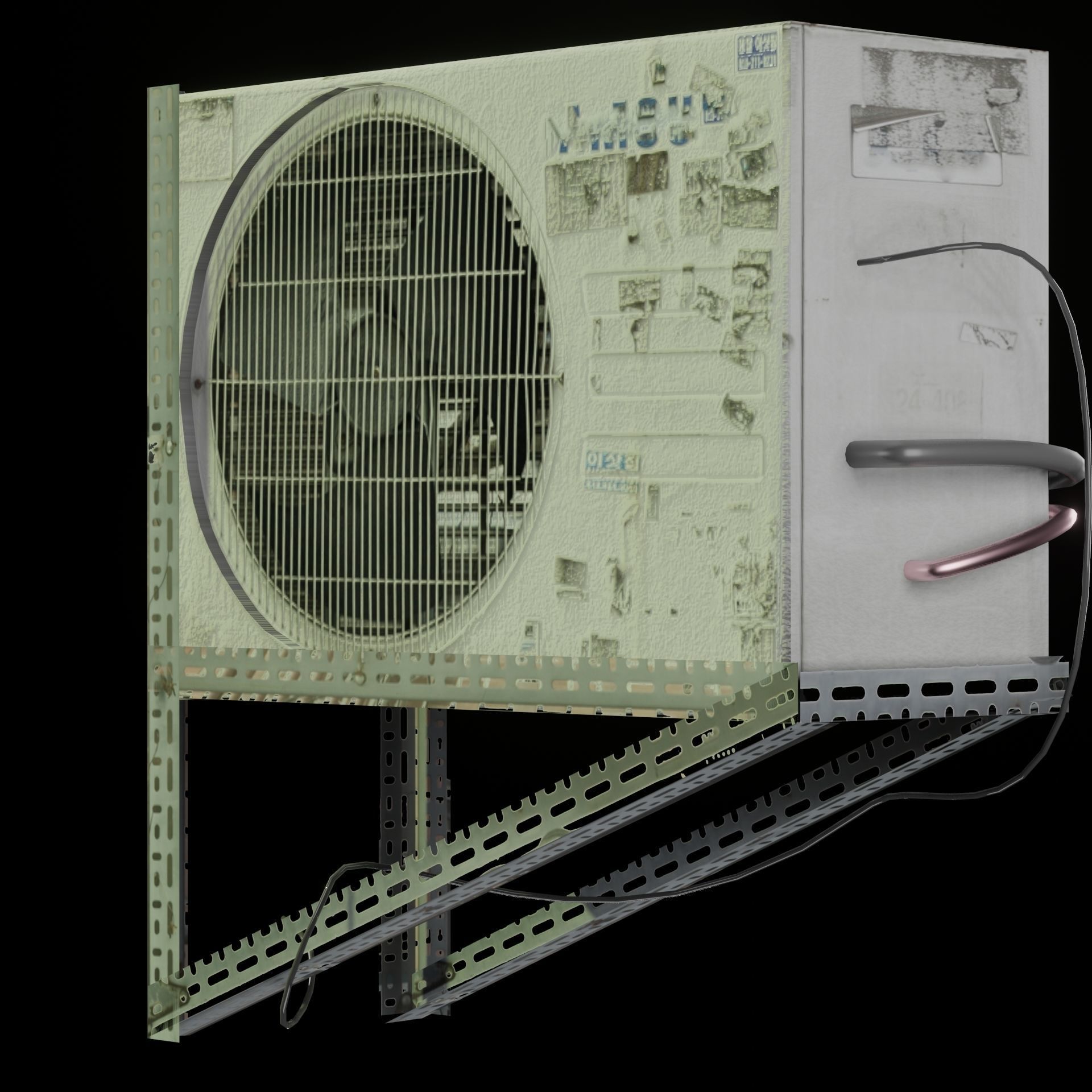 AC Air Conditioner exhaust fan Free 3D model_66