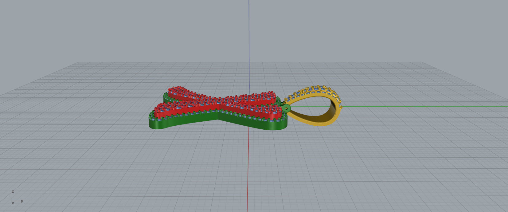PAVE SETTING LETTER X 3D print model_7