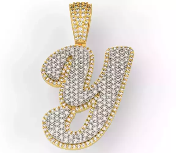 PAVE SETTING LETTER Y