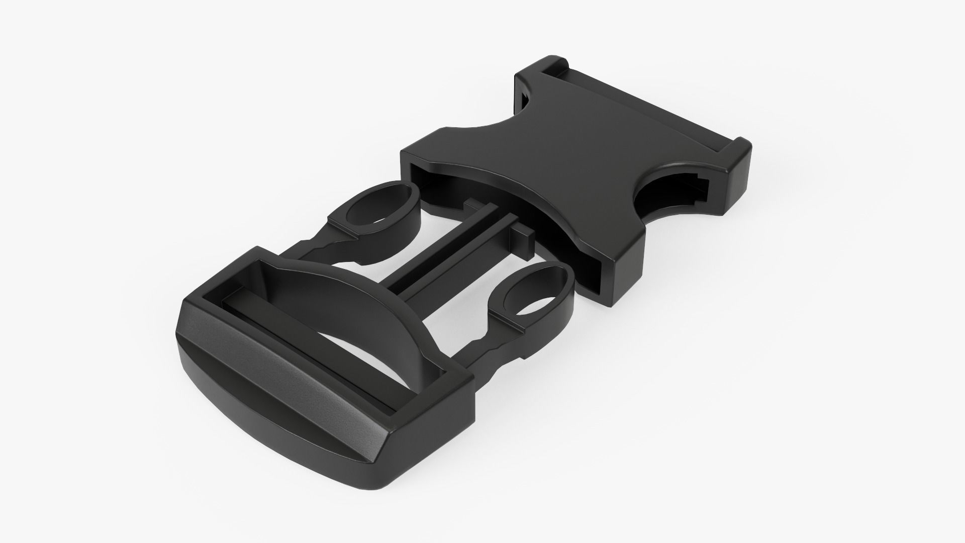 Plastic Buckle Low-poly 3D model_2
