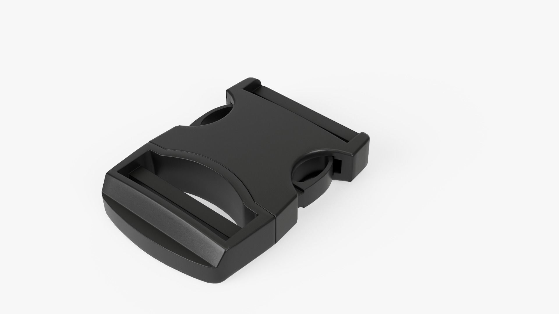 Plastic Buckle Low-poly 3D model_1