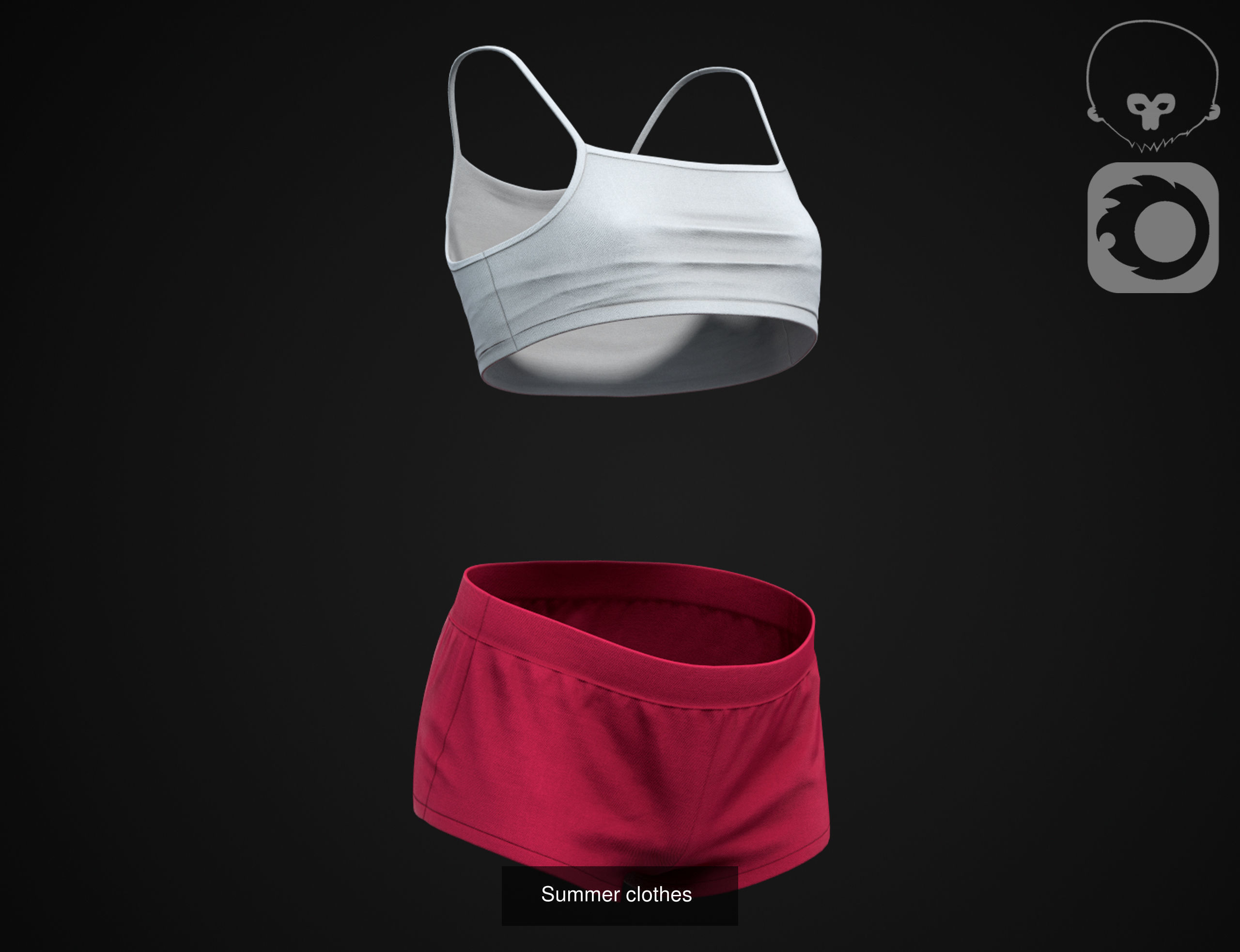 Summer clothes pack 3D Model Collection_1