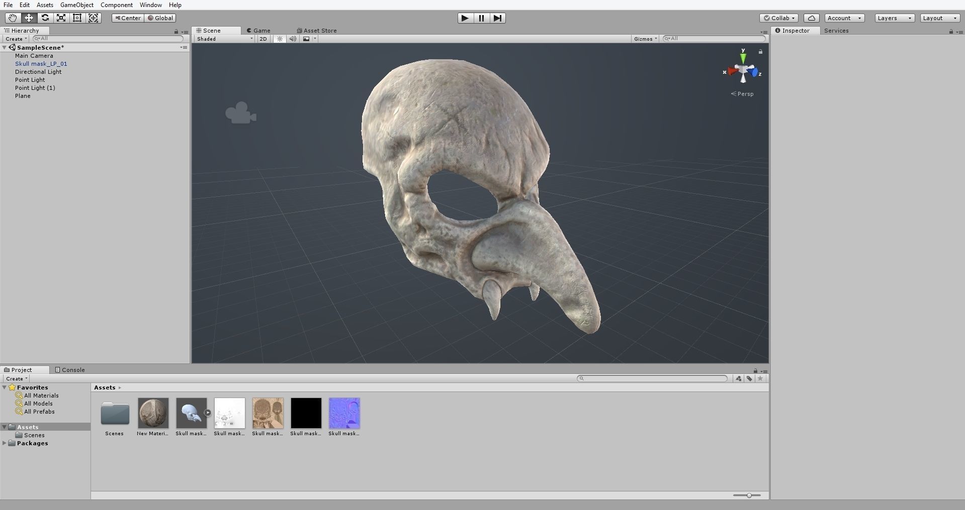 Skull mask Low-poly 3D model_12