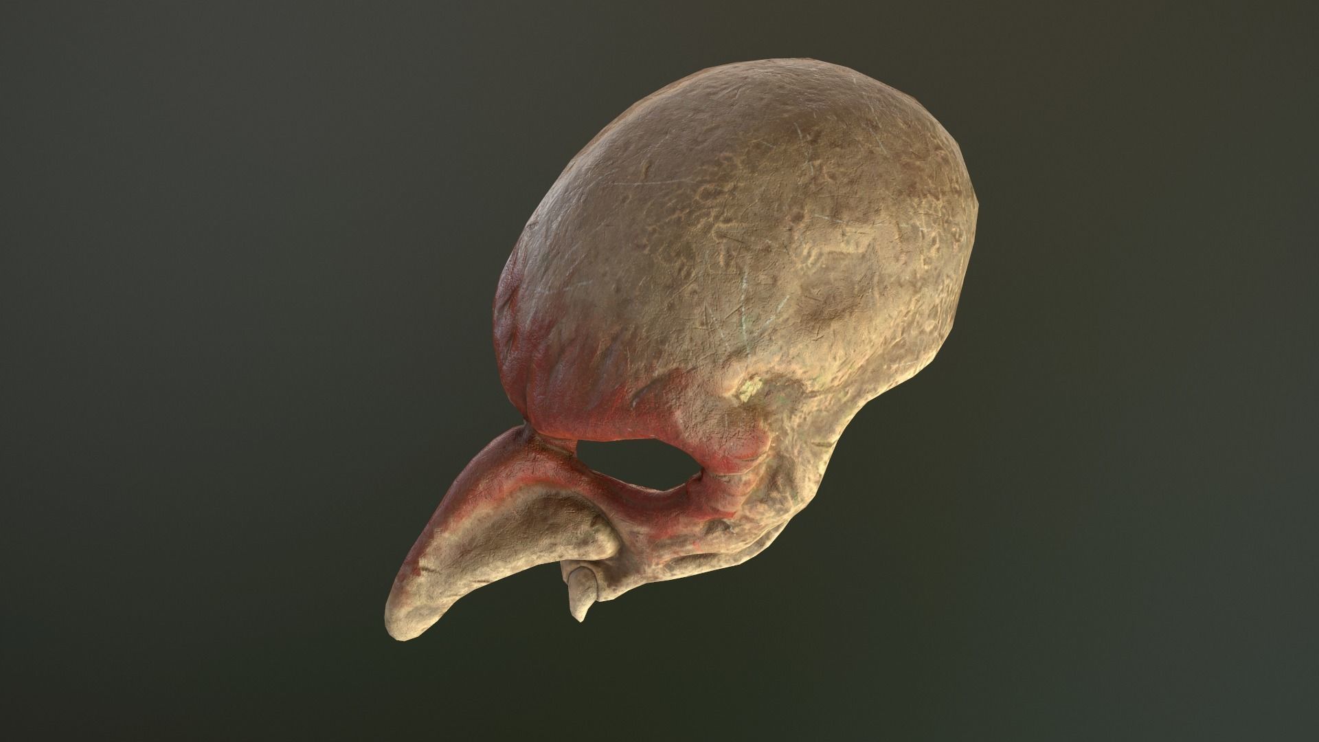 Skull mask Low-poly 3D model_9