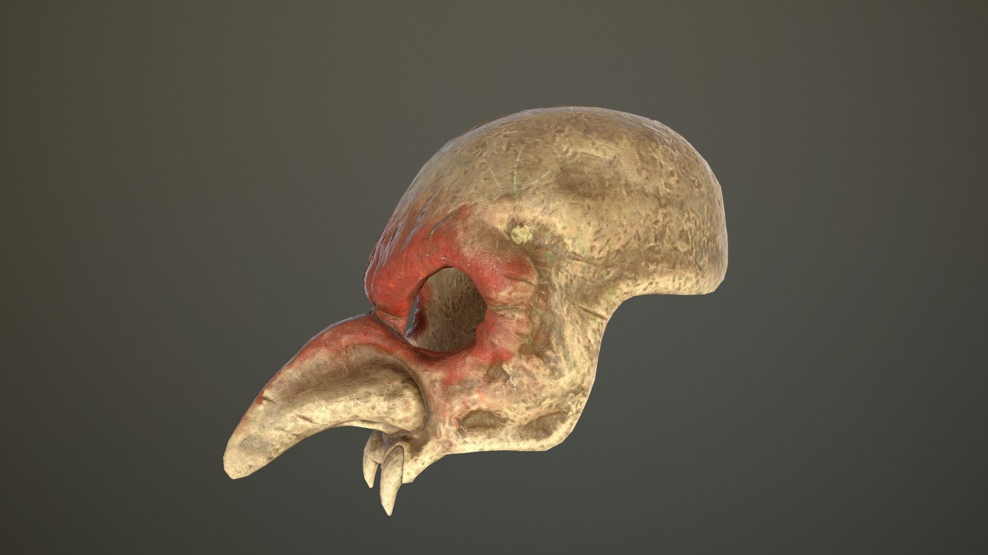 Skull mask Low-poly 3D model_5