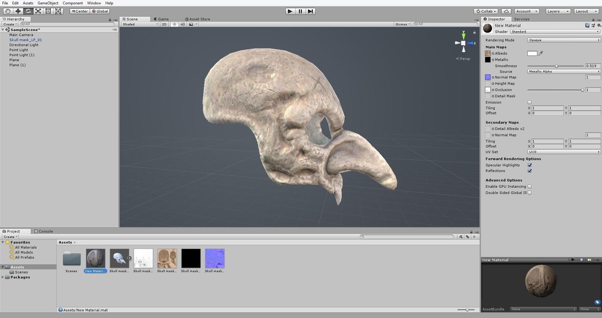 Skull mask Low-poly 3D model_14