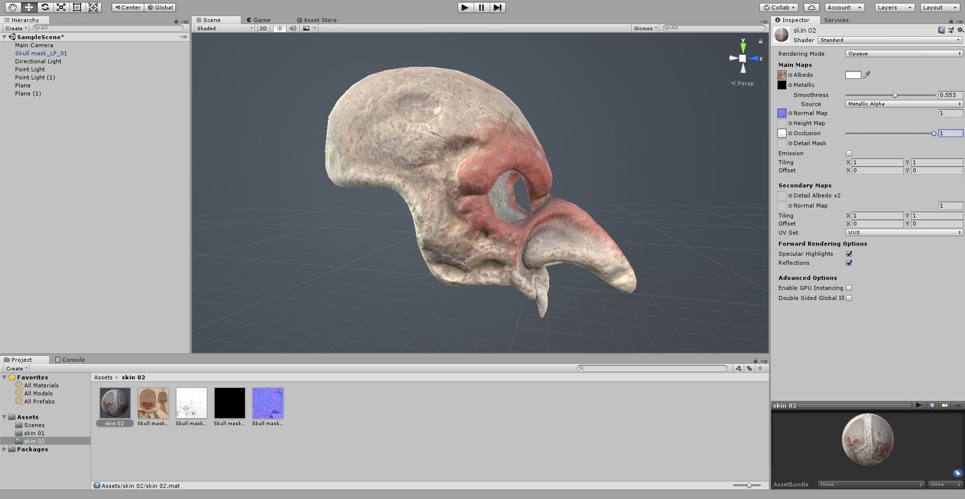 Skull mask Low-poly 3D model_15