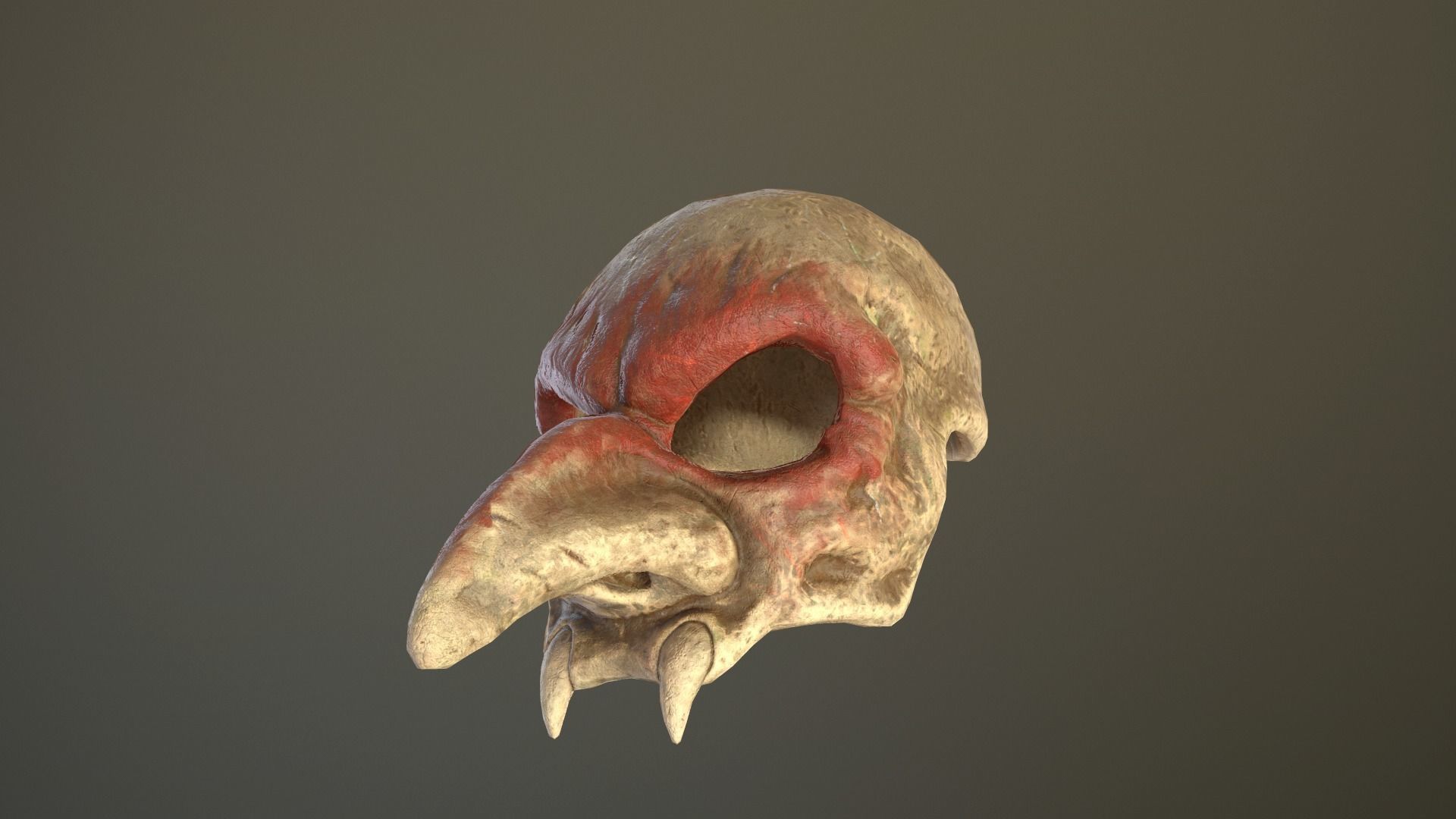 Skull mask Low-poly 3D model_7