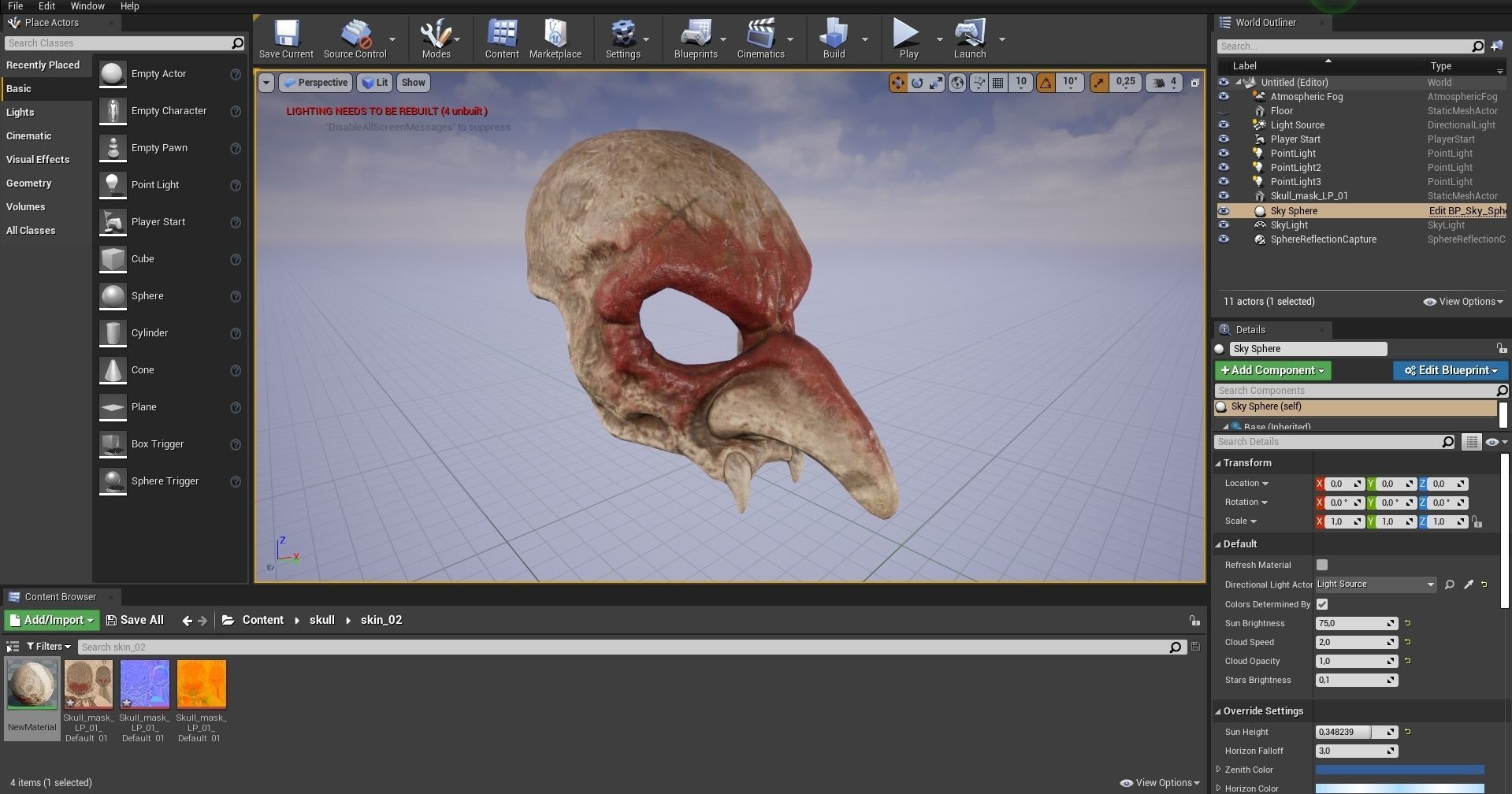 Skull mask Low-poly 3D model_17