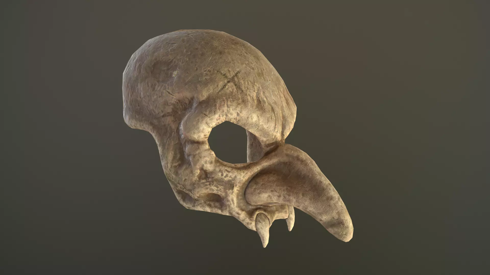 Skull mask Low-poly 3D model_0
