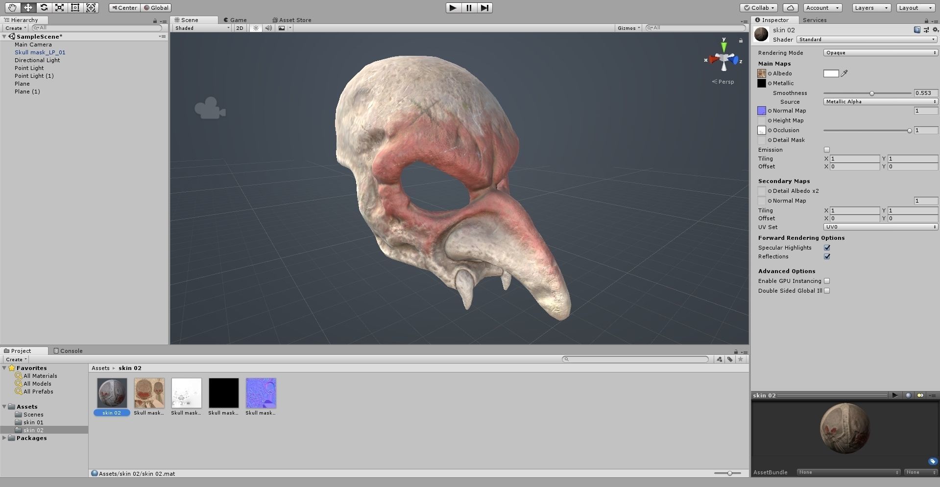 Skull mask Low-poly 3D model_13