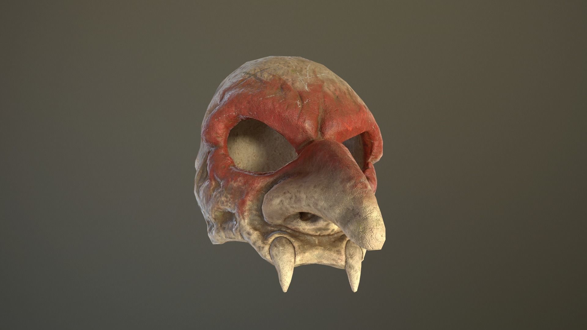 Skull mask Low-poly 3D model_10