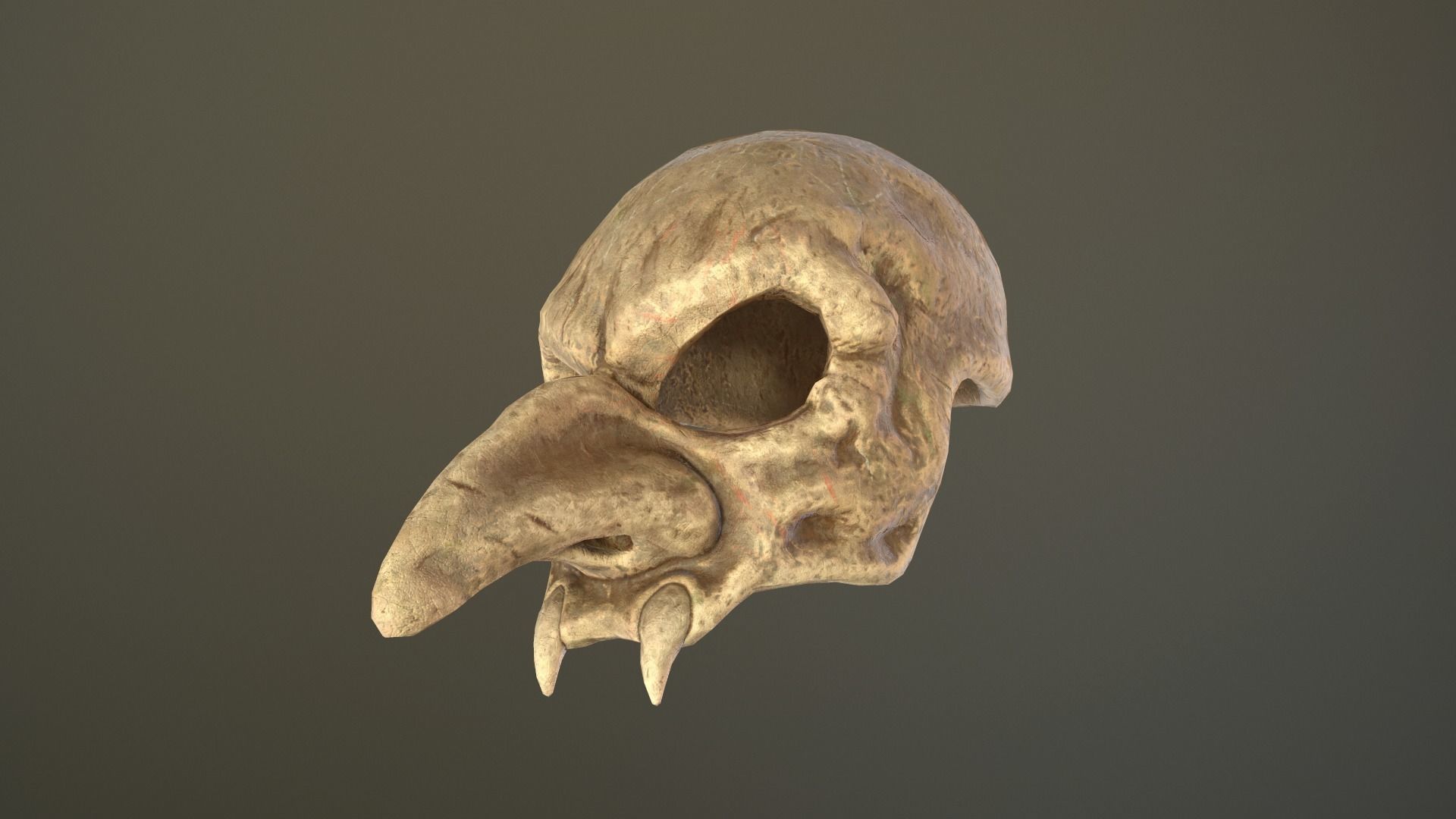 Skull mask Low-poly 3D model_6