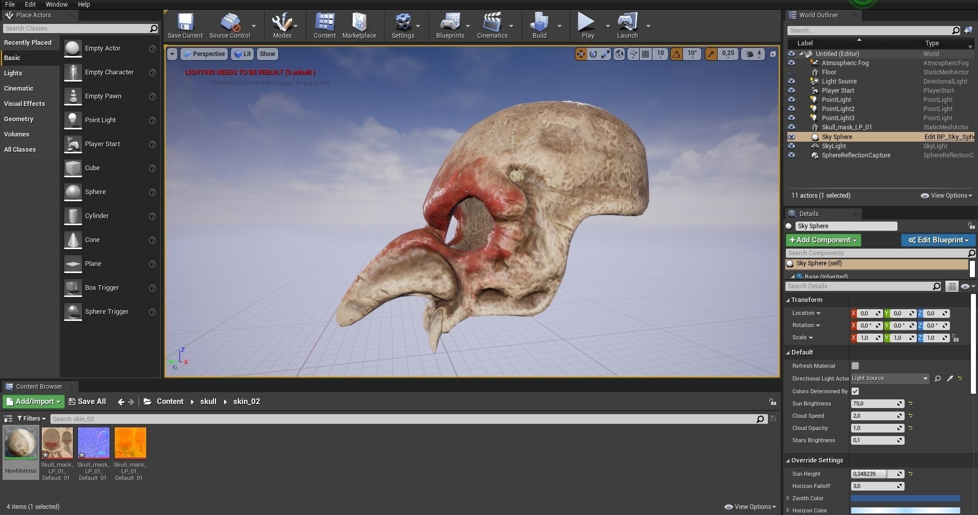 Skull mask Low-poly 3D model_19