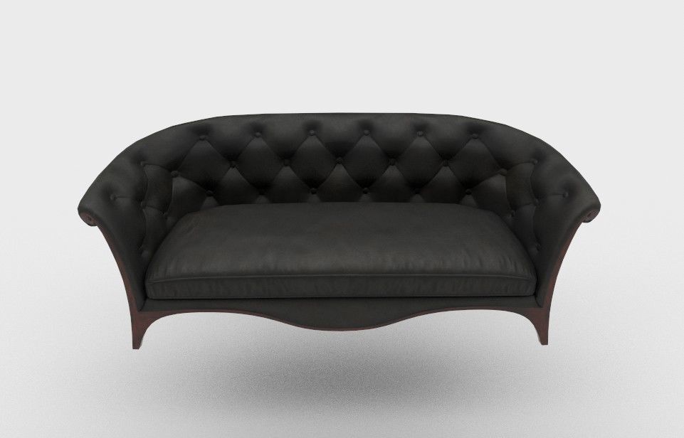 luxurious sofa Low-poly 3D model_6