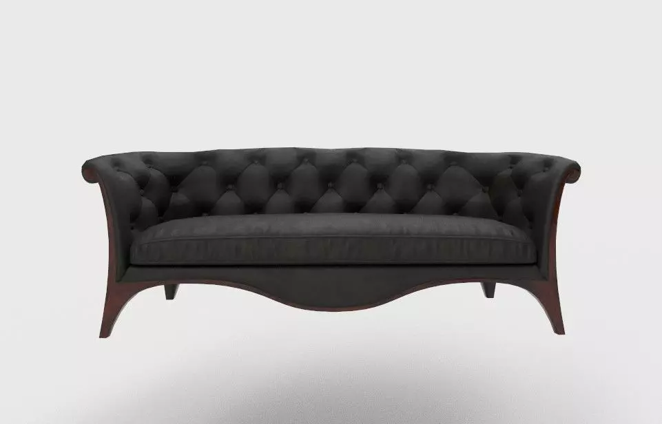 luxurious sofa Low-poly 3D model_0