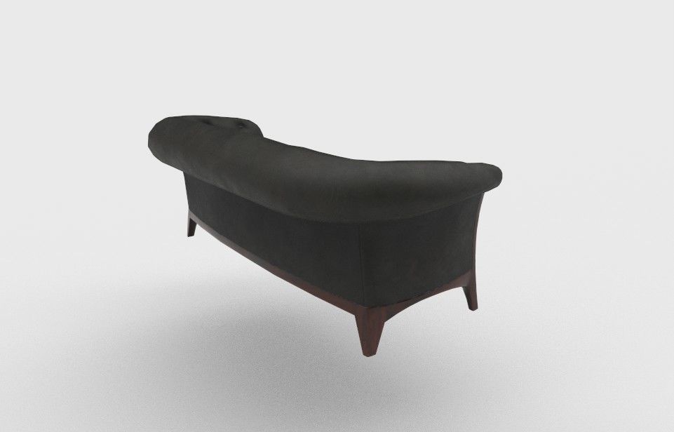 luxurious sofa Low-poly 3D model_3