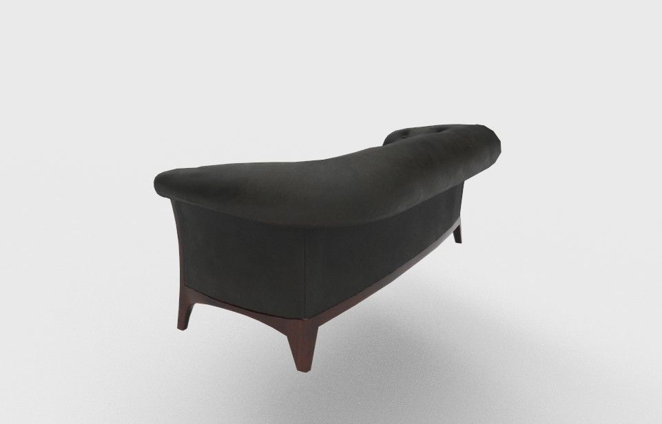 luxurious sofa Low-poly 3D model_4