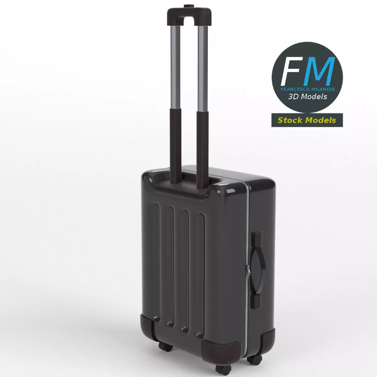 Travel suitcase 3D model_0