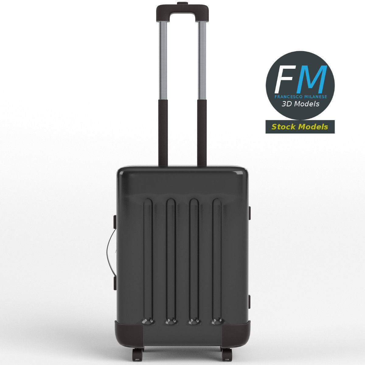Travel suitcase 3D model_4