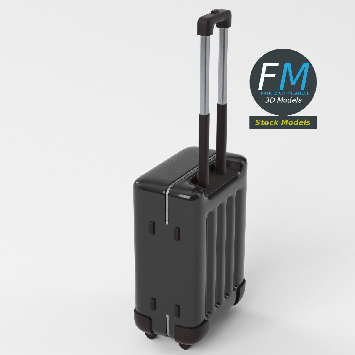 Travel suitcase 3D model_5