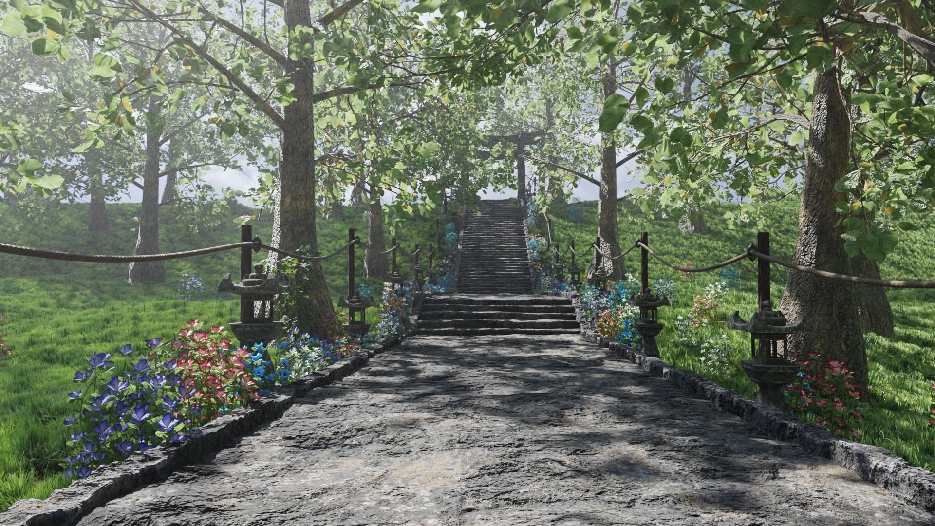 Path to Shrine Scene 3D model_3
