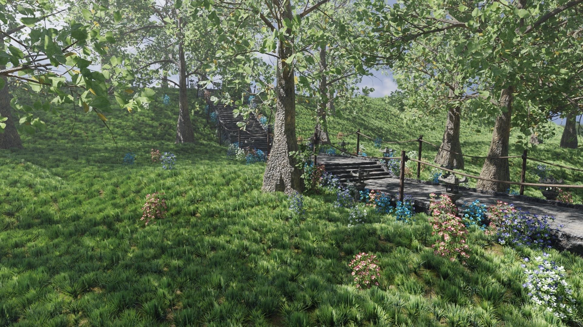 Path to Shrine Scene 3D model_4