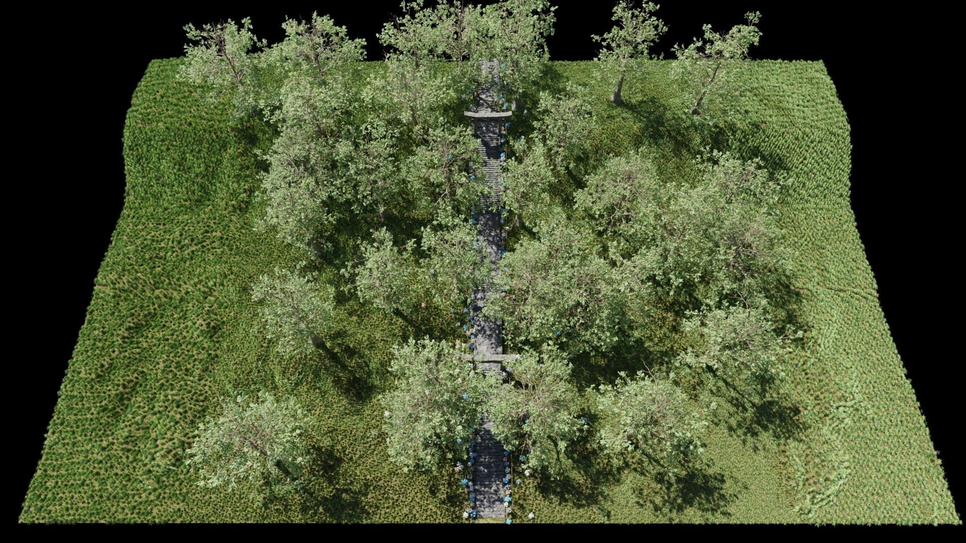 Path to Shrine Scene 3D model_6