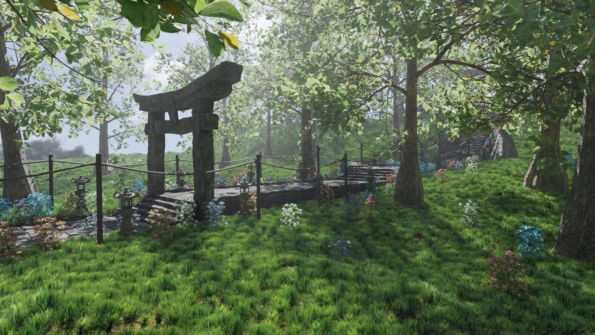 Path to Shrine Scene 3D model_5