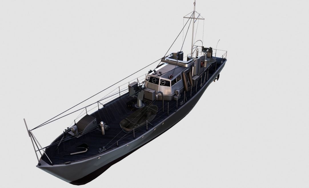 Patrol Boat Low-poly 3D model_6