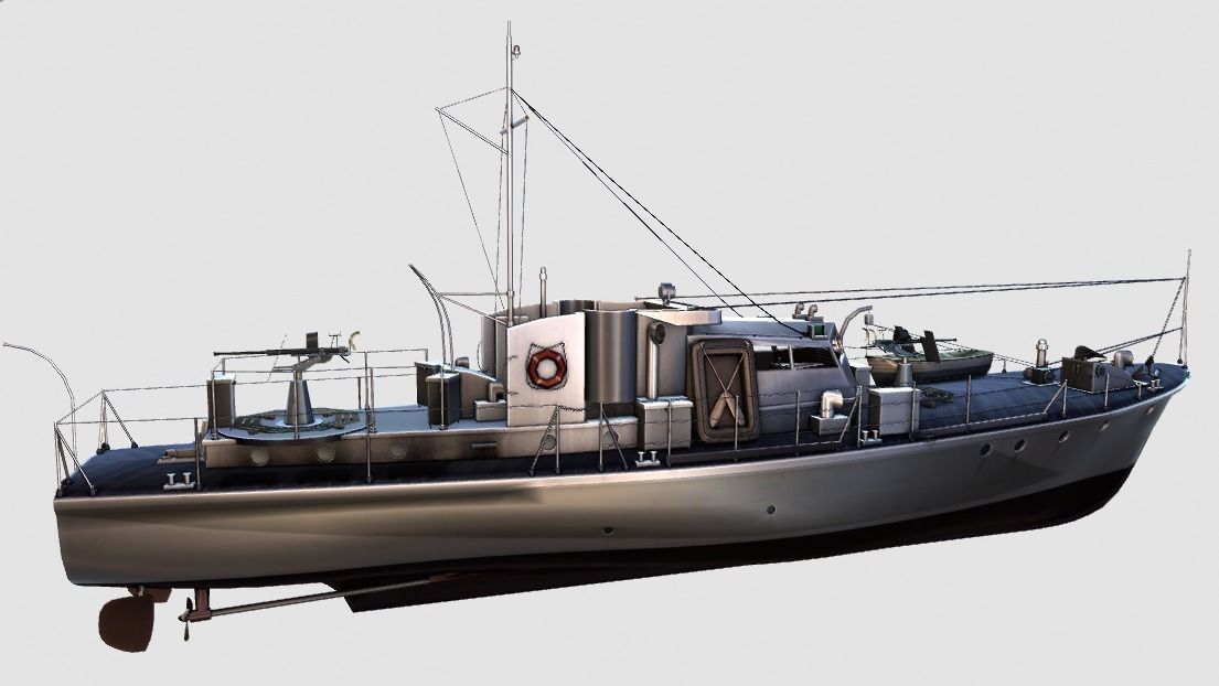 Patrol Boat Low-poly 3D model_2