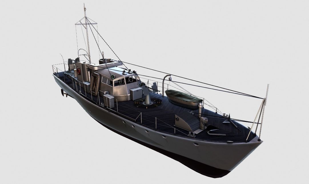 Patrol Boat Low-poly 3D model_5