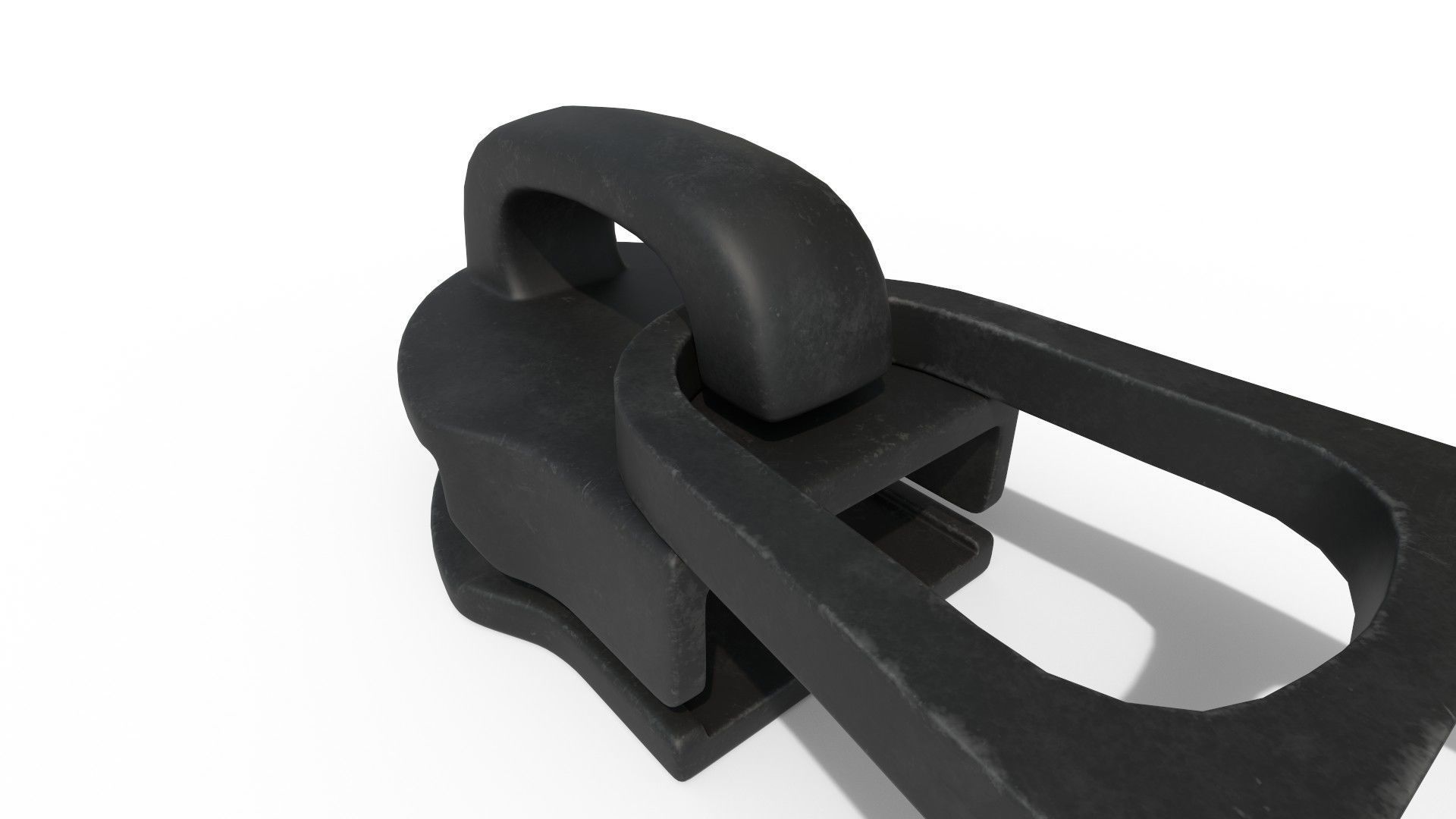 Zipper Puller with Slider 009 Low-poly 3D model_8