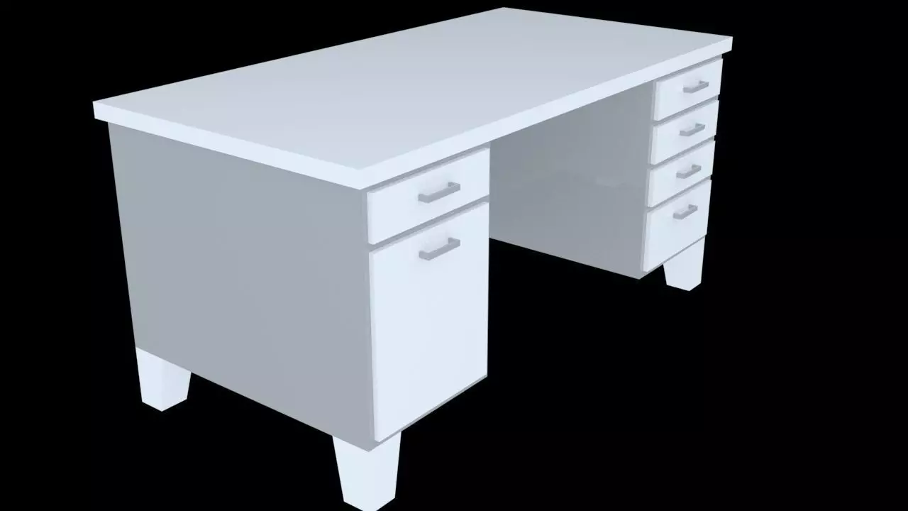 Office Desk 3D model 3D model_0