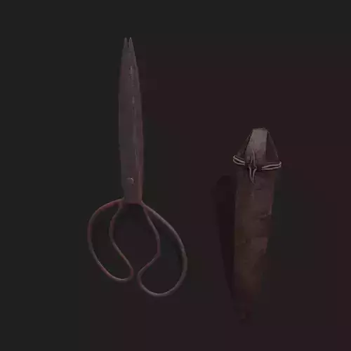 Hand Forged Scissors Low-poly 3D model Hand Forged Scissors Low-poly 3D model
