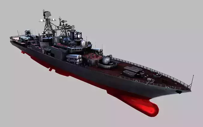 Battle Ship Low-poly 3D model