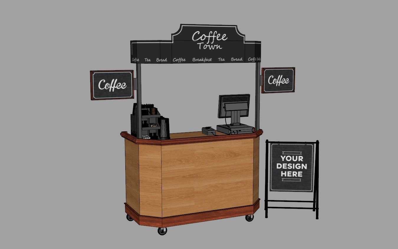 Food Stand - Cart 4 3D model_15
