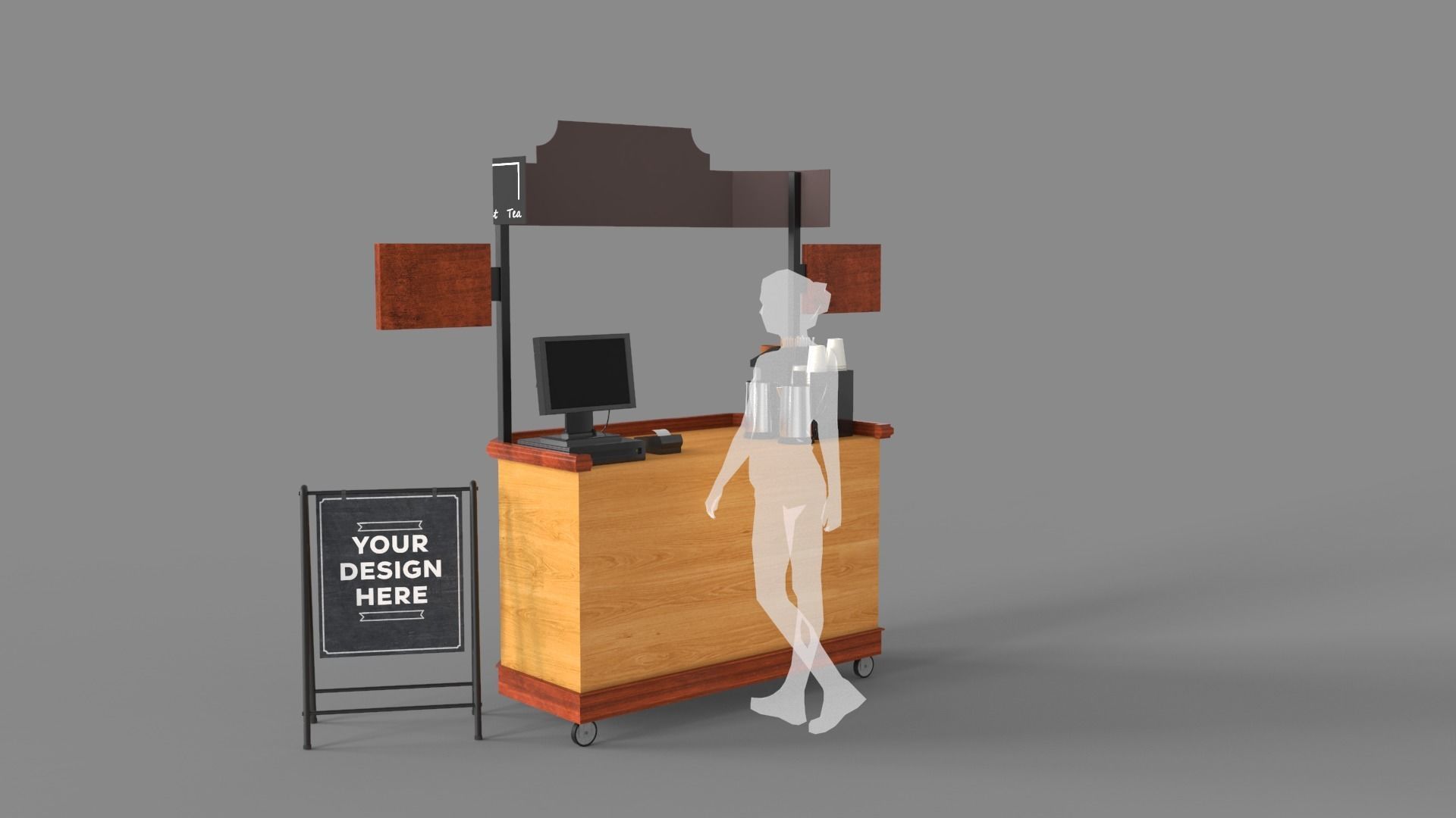 Food Stand - Cart 4 3D model_5