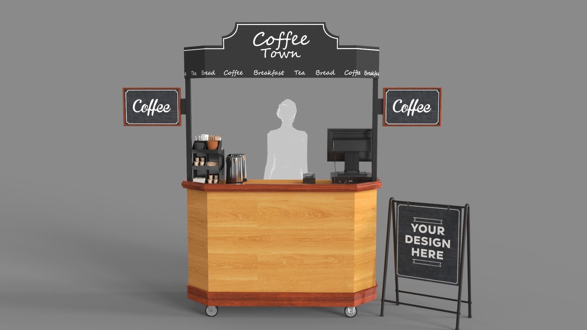 Food Stand - Cart 4 3D model_2