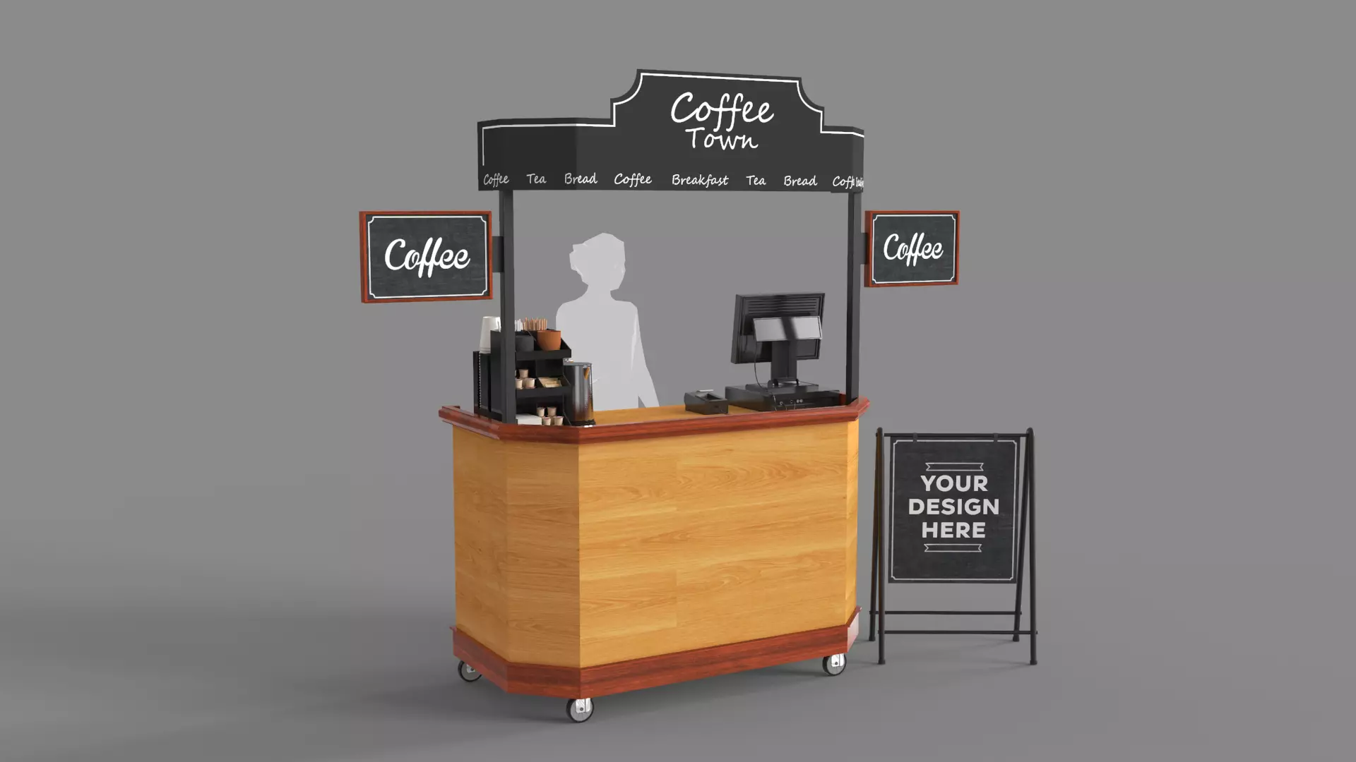 Food Stand - Cart 4 3D model_0